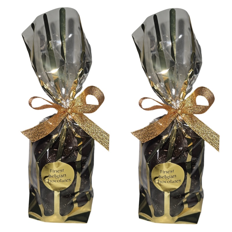 Whole Cherries in Cherry Liqueur Cerisettes Belgian Dark Chocolate In Gift Boxg Duva Chocolates 360g